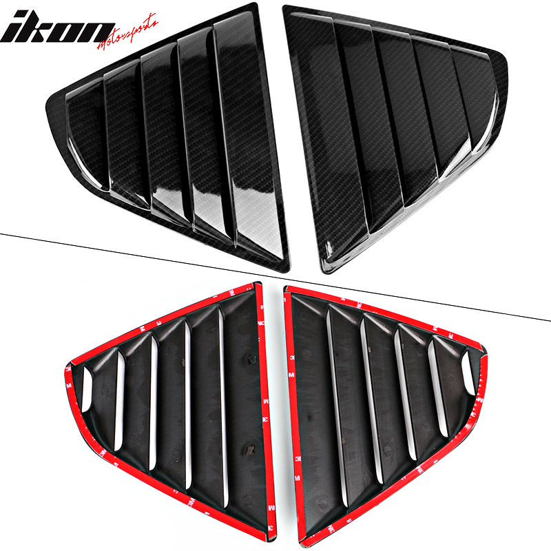 Fits 18-24 Toyota Camry 2PCS Side Window Louvers Scoop Carbon Fiber Hydro Dip