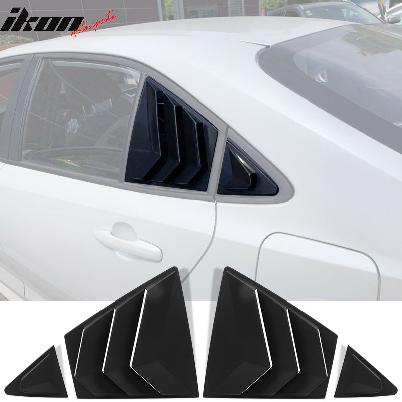 Fits 20-22 Toyota Corolla Sedan Quarter Window Louvers Rain Sun Cover