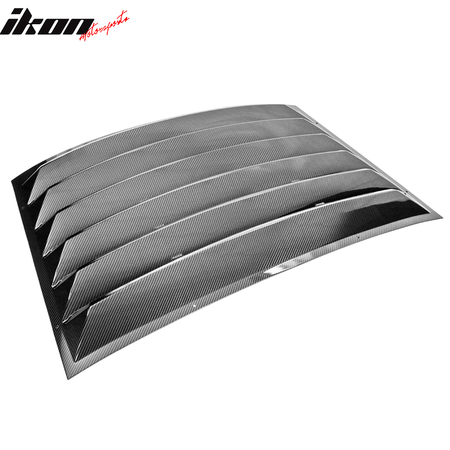 Fits 10-15 Camaro Rear Window Louver Matte Black Gloss Black Carbon Fiber Print