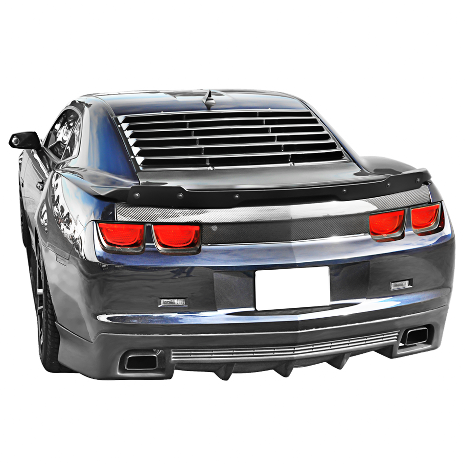 Fits 10-15 Camaro Rear Window Louver Matte Black Gloss Black Carbon Fiber Print