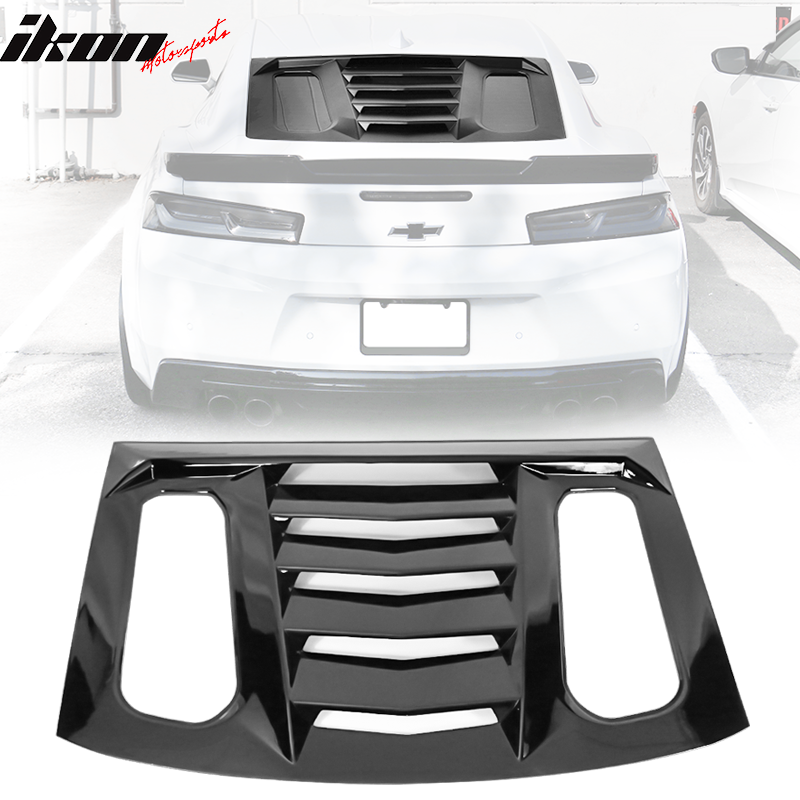 Fits 16-23 Camaro IKON V2 Window Louver Matte / Gloss Black / Carbon Fiber Print