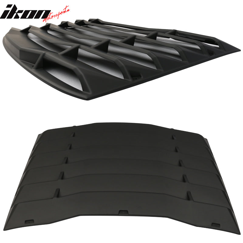 Fits 16-23 Chevy Camaro IKON Style Rear Window Louver + 2PCS Side Window Louvers