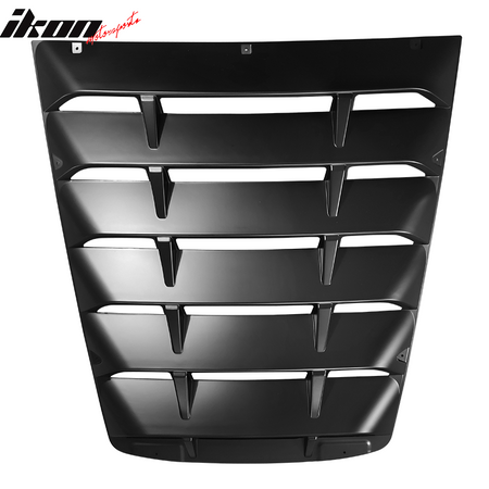 Fits 14-19 Chevy Corvette C7 Gloss Black Side & Rear Window Louvers Matte Black