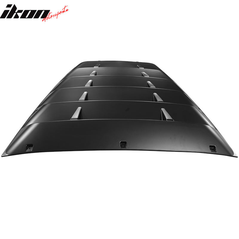 Fits 14-19 Chevy Corvette C7 Gloss Black Side & Rear Window Louvers Matte Black