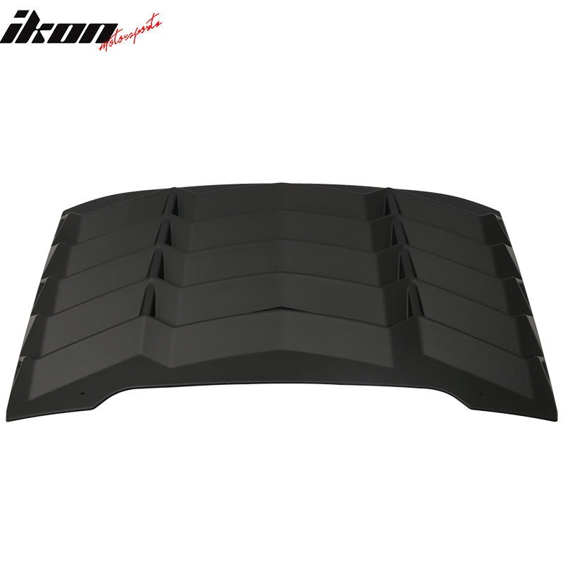 Fits 16-19 Chevy Cruze Rear Window Louvers Cover Sun Shade Unpainted Black ABS