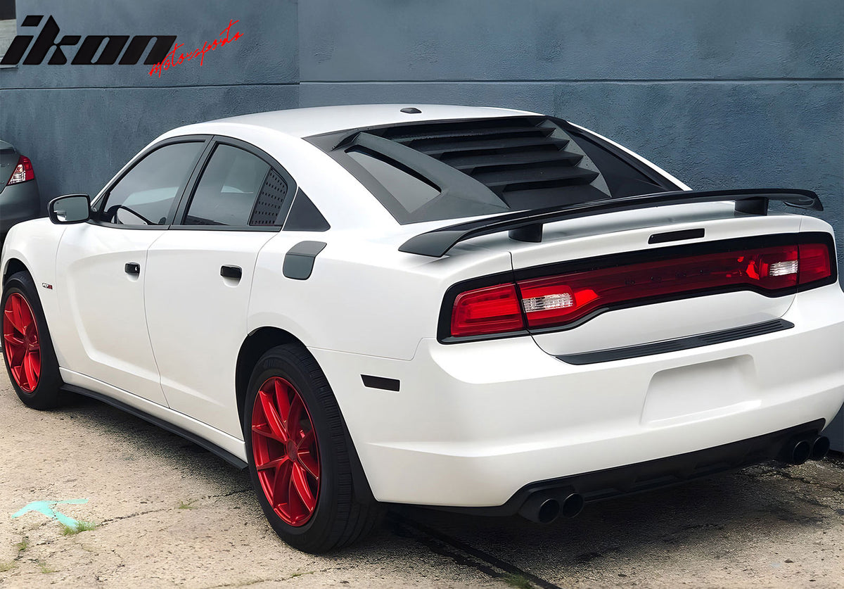 Fits 11-23 Charger IKON V2 Window Louver Matte / Gloss Black Carbon Fiber Print