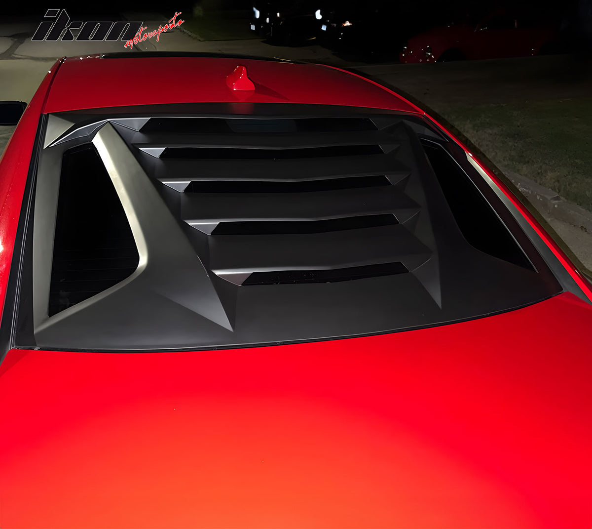 Fits 11-23 Charger IKON V2 Window Louver Matte / Gloss Black Carbon Fiber Print