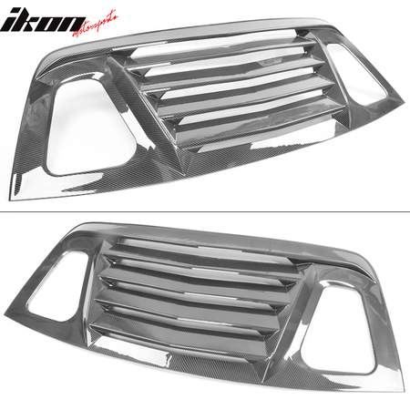 Fits 08-23 Challenger V2 Window Louver Gloss Black / Carbon Fiber Print / Black