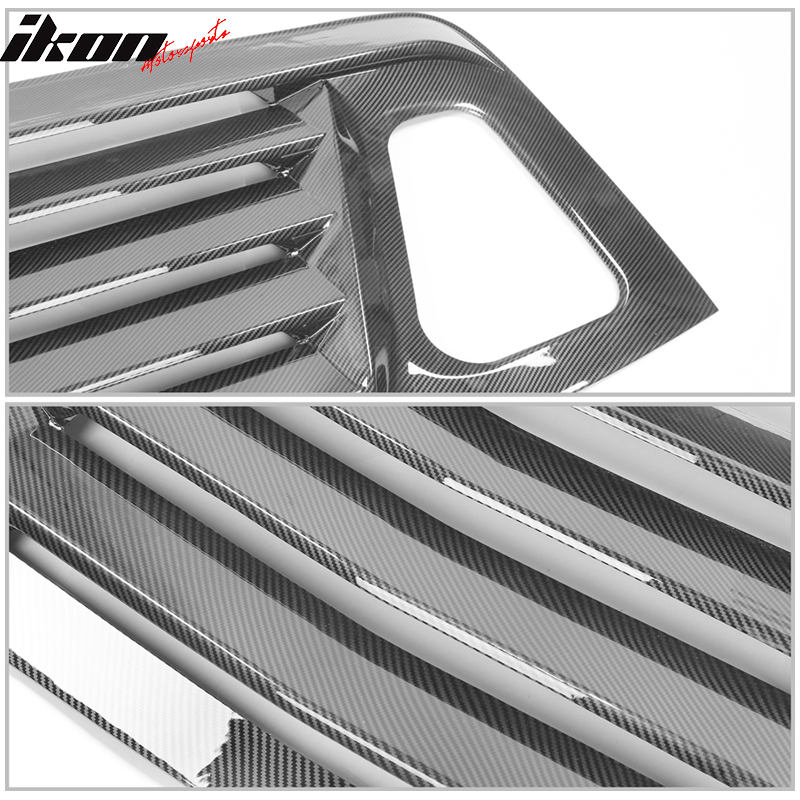 Fits 08-23 Challenger V2 Window Louver Gloss Black / Carbon Fiber Print / Black