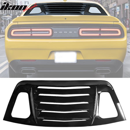 Fits 08-23 Challenger V2 Window Louver Gloss Black / Carbon Fiber Print / Black