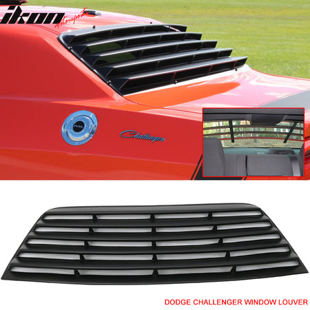 Fits 08-23 Dodge Challenger XE V2 Style Rear Side Window Louver