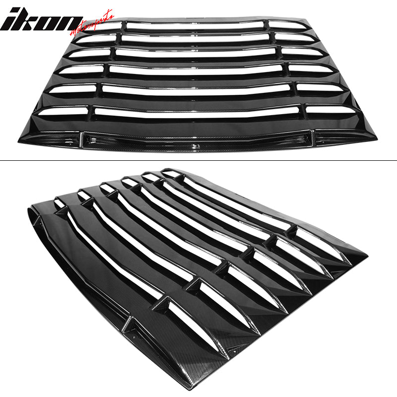 Fits 05-14 Ford Mustang IKON Style Rear Window Louvers Unpainted / CFL