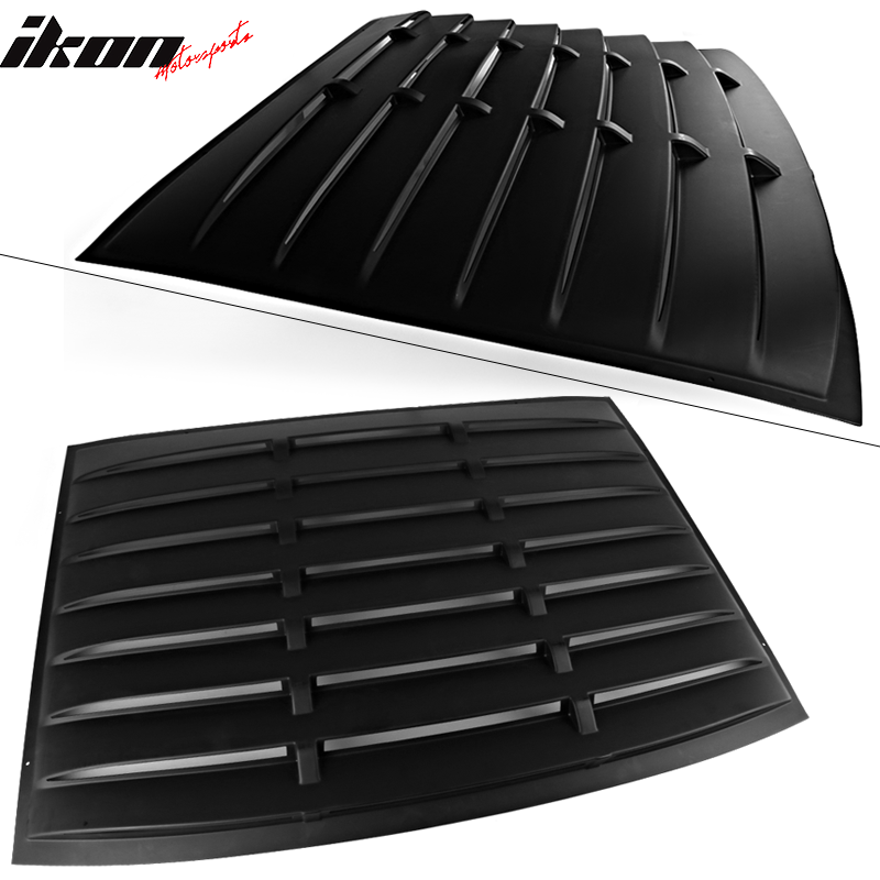 Fits 05-14 Ford Mustang GT V6 V8 Window Louver Rear Cover Matte Black ABS