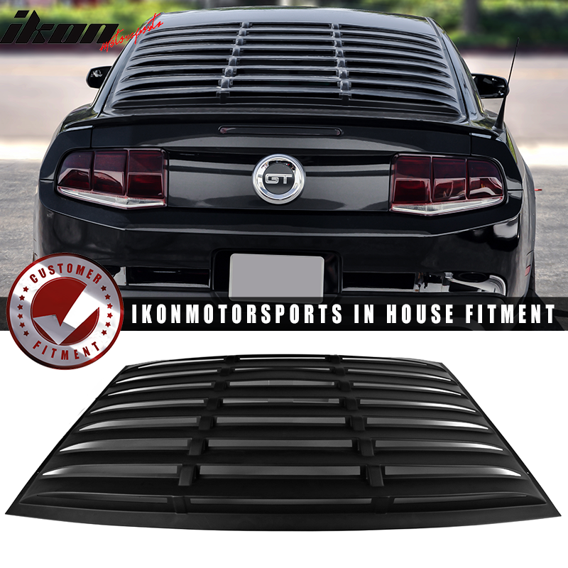 2005-2014 Ford Mustang GT V6 V8 Matte Black Rear Window Louver ABS