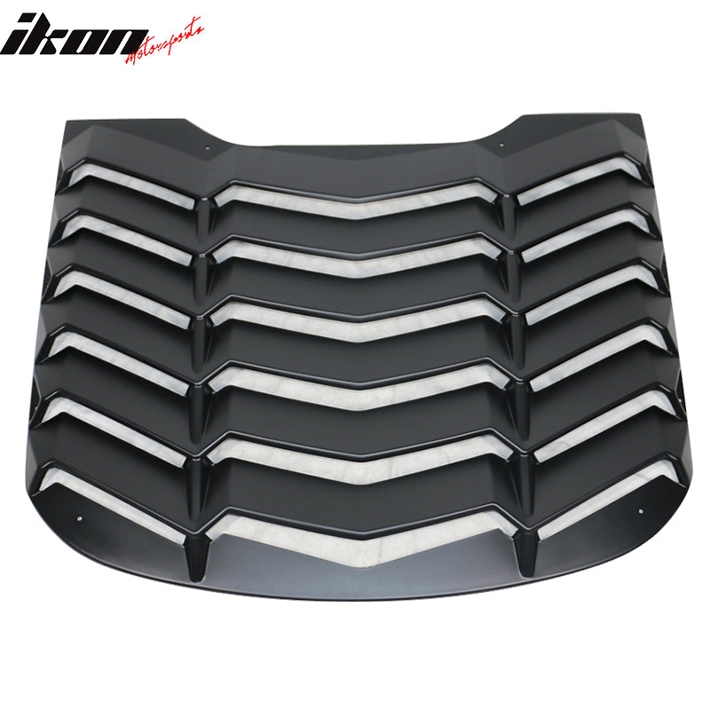 Fits 15-23 Ford Mustang Coupe IKON Style 2PCS Side Scoop + Rear Window Louvers