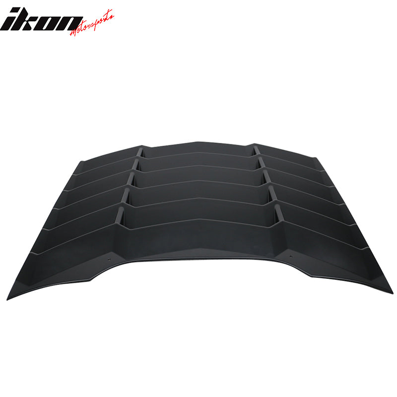 Fits 15-24 Ford Mustang Coupe IKON Style Rear Window Louver Sun Shade Cover ABS