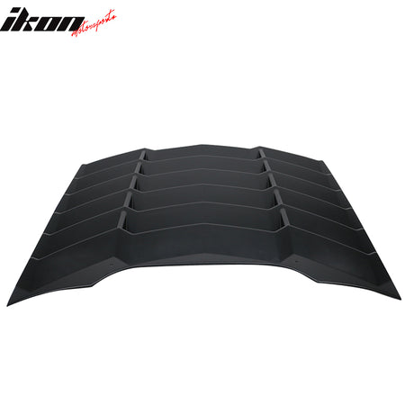 Fits 15-24 Ford Mustang Coupe IKON Style Rear Window Louver Sun Shade Cover ABS