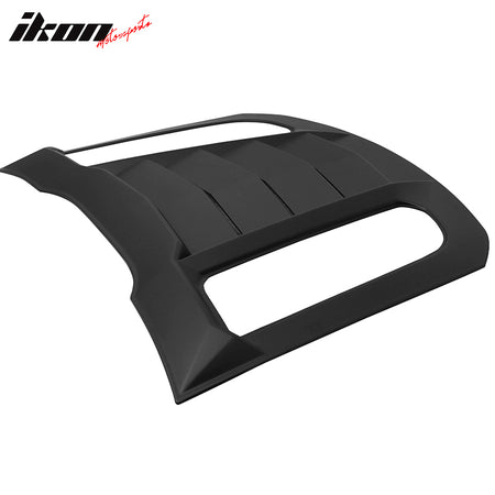 Fits 2024 Ford Mustang Coupe IKON V2 Rear Window Louver Cover ABS Matte Black