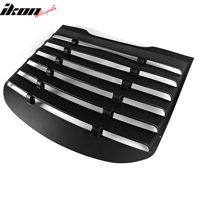 Fits 15-24 Ford Mustang Rear Window Louver ABS Vintage Style Matte Black