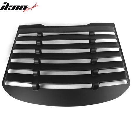 Fits 15-24 Ford Mustang Rear Window Louver ABS Vintage Style Matte Black