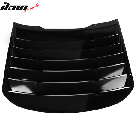 Fits 15-24 Ford Mustang Rear Window Louver ABS Vintage Style Matte Black