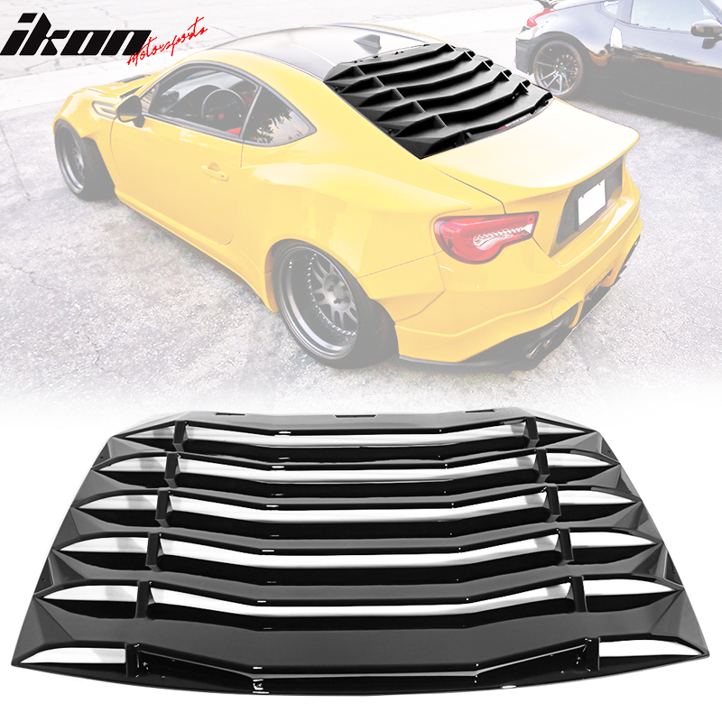 Fits 13-20 FRS 86 BRZ Rear Window Louver Guards Gloss Black  / Matte Black