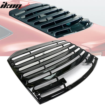 Fits 13-20 FRS 86 BRZ T Style Rear Window Louver  Gloss Black  / Matte Black