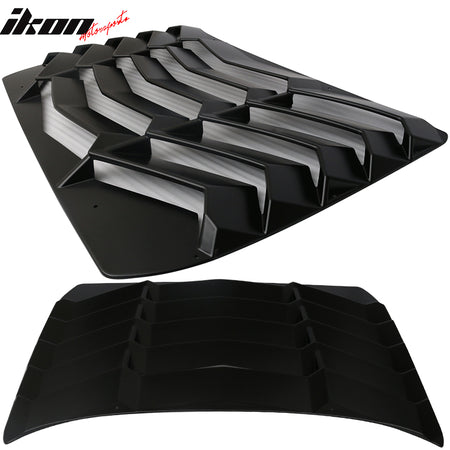 Fits 16-21 Honda Civic Sedan Rear Window Louvers Cover Sun Shade ABS