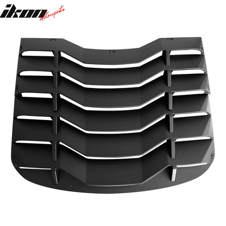 For 24-25 Mustang Coupe IKON Rear Window Windshield Louver Cover ABS Matte Black