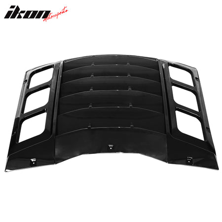 IKON MOTORSPORTS, Rear Window Louver Compatible With 2011-2023 Dodge Charger, IKON Style Rear Vent Cover Windshield 3PCS, 2012 2013 2014 2015 2016 2017