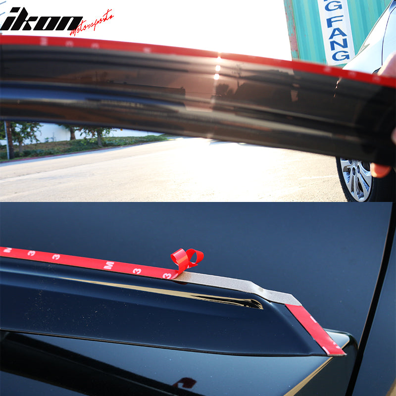 IKON MOTORSPORTS, Window Visor Compatible With 2009-2013 Toyota Corolla Vent Sun Shade Rain Guards Side Window Deflectors