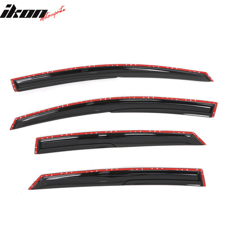 Fits 13-18 Ford Fusion Mugen Style Acrylic Window Visors Sun Rain Guard Vent 4PC