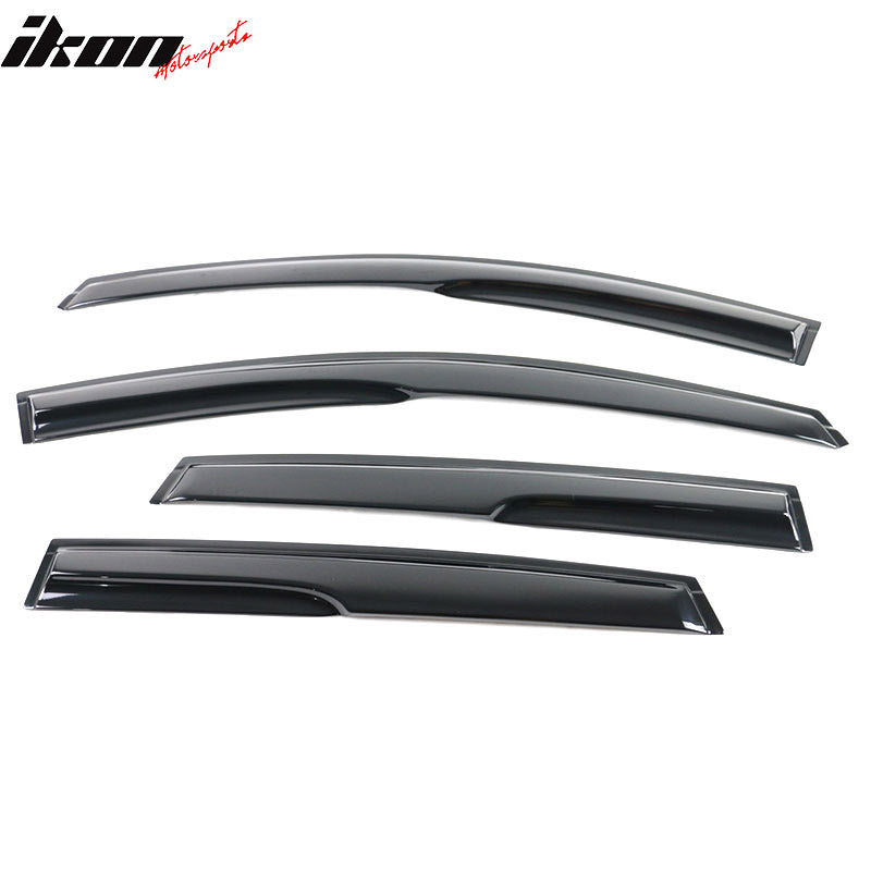 IKON MOTORSPORTS, Window Visor Compatible With 2012-2016 Honda CR-V Vent Sun Shade Rain Guards Side Window Deflectors