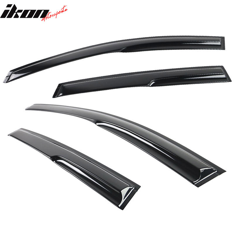 IKON MOTORSPORTS, Window Visor Compatible With 2012-2016 Honda CR-V Vent Sun Shade Rain Guards Side Window Deflectors