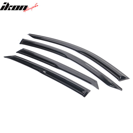 Fits 21-23 Hyundai Elantra Sedan Mugen Style Tape-On 4PCS Window Visors Acrylic