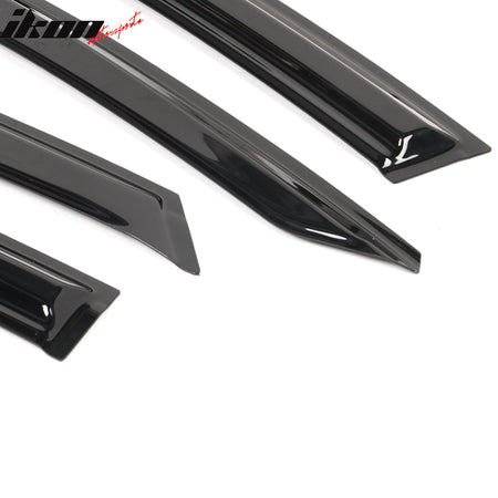 Fits 21-23 Hyundai Elantra Sedan Mugen Style Tape-On 4PCS Window Visors Acrylic