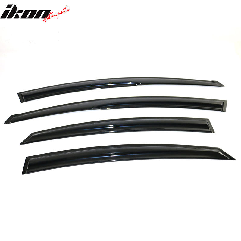 IKON MOTORSPORTS, Window Visor Compatible With 2011-2014 Hyundai Sonata Vent Sun Shade Rain Guards Side Window Deflectors