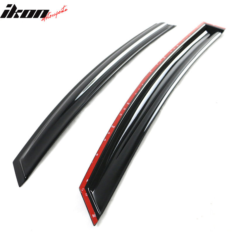 IKON MOTORSPORTS, Window Visor Compatible With 2011-2014 Hyundai Sonata Vent Sun Shade Rain Guards Side Window Deflectors