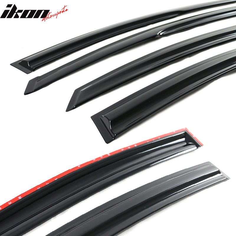 IKON MOTORSPORTS, Window Visor Compatible With 2011-2014 Hyundai Sonata Vent Sun Shade Rain Guards Side Window Deflectors