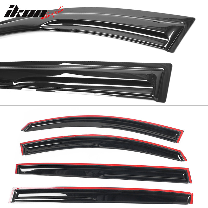 Fits 11-16 Kia Sportage Mugen Style Window Visors Rain Guard Acrylic 4Pc Set