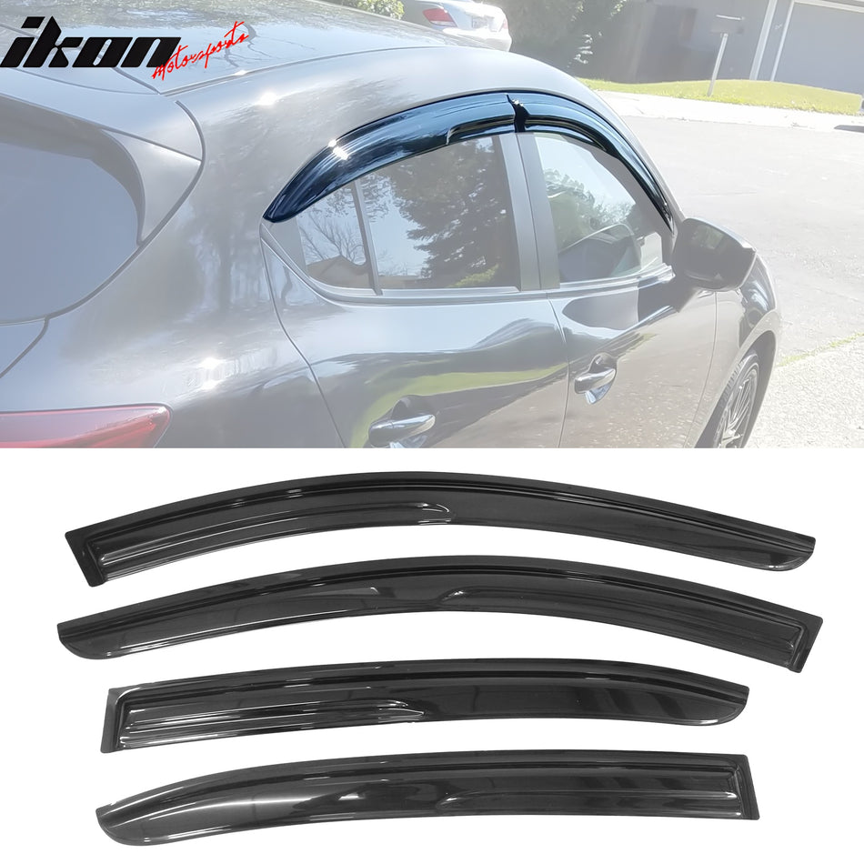 2014-2019 Mazda 3 Sedan Hatchback Mugen Style Tape On Window Visors