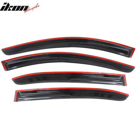 Fits 14-19 Mazda 3 Sedan Hatchback Mugen Style Window Visors Acrylic 4Pc Set