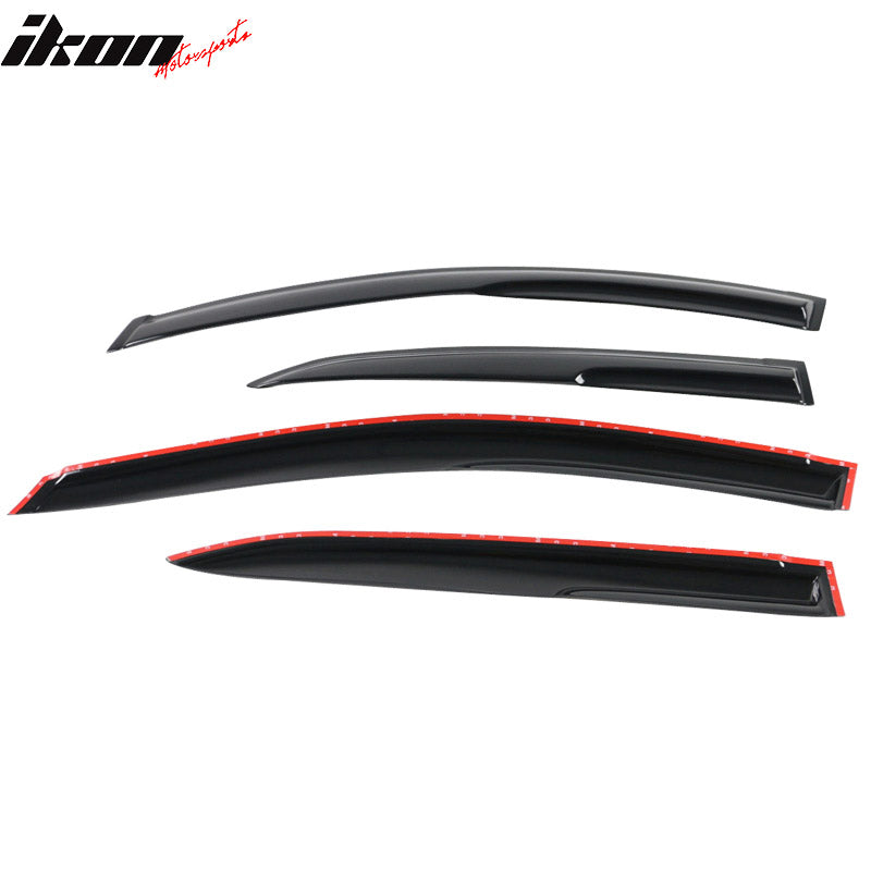 Fits 09-13 Mazda 6 Mugen Style Acrylic Window Visors Sun Rain Guards 4Pc Set