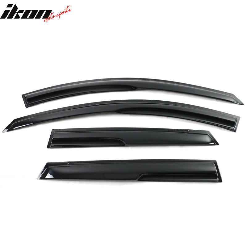 Window Visors Compatible With 2013-2016 Mazda CX-5, Smoked Aero JDM Wind Deflectors Stick On Sun Rain Wind Window Guards by IKON MOTORSPORTS, 2014 2015 2016