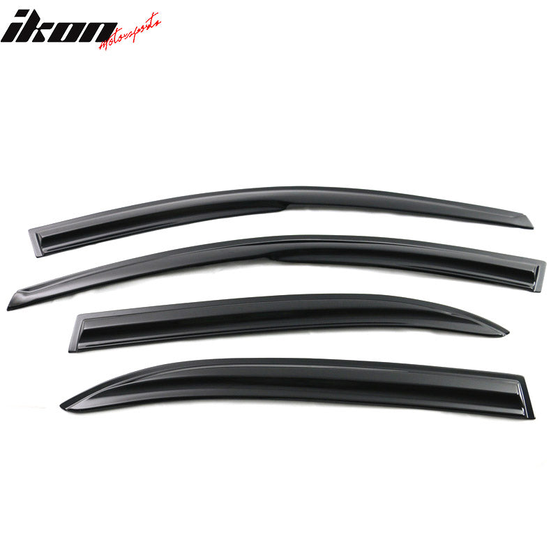 IKON MOTORSPORTS, Window Visor Compatible With 2003-2008 Toyota Corolla Vent Sun Shade Rain Guards Side Window Deflectors