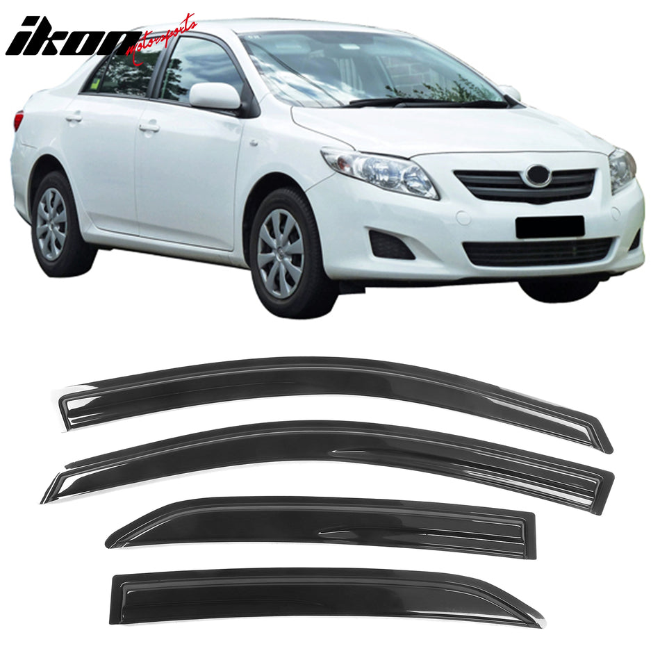 2009-2013 Toyota Corolla Mugen Style Smoke Window Visor Guard Acrylic