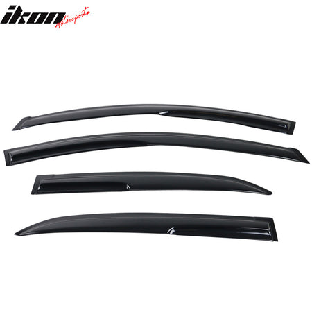 IKON MOTORSPORTS, Window Visor Compatible With 2014-2019 Toyota Corolla Sedan Vent Sun Shade Rain Guards Side Window Deflectors