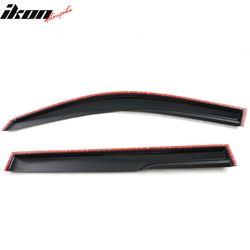 Fits 08-13 Toyota Highlander Mugen Style Window Visors Vent Tape-On Acrylic 4PCS