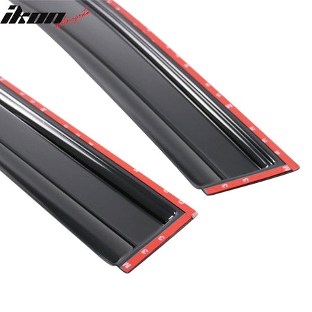 Fits 08-13 Toyota Highlander Mugen Style Window Visors Vent Tape-On Acrylic 4PCS