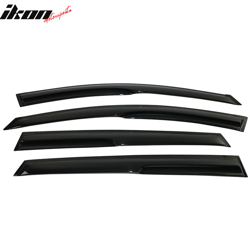 IKON MOTORSPORTS, Window Visor Compatible With 2013-2018 Toyota RAV4 Vent Sun Shade Rain Guards Side Window Deflectors